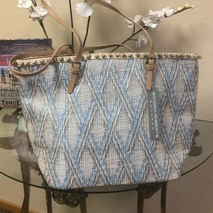 NWT Large Sondra Roberts squares tote